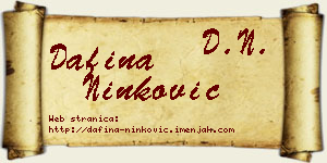 Dafina Ninković vizit kartica